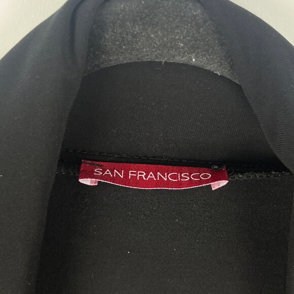 San Francisco Sweater Cardigan Size L Black Long Sleeve Polyester Spandex - Picture 5 of 9